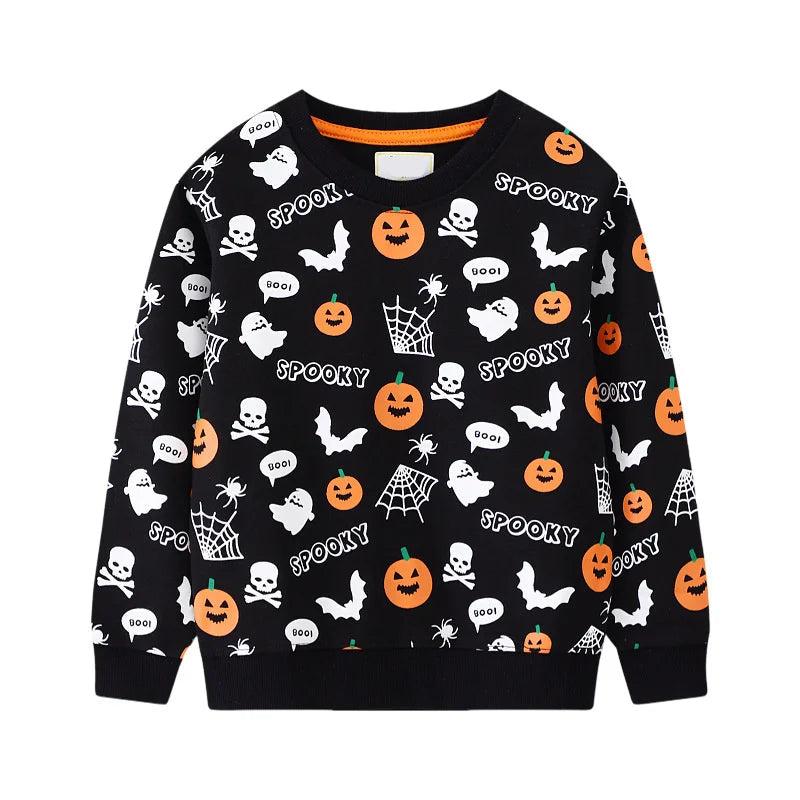 Long Sleeve Cartoon Embroidery Children Girls Sweatshirts childrensterritory