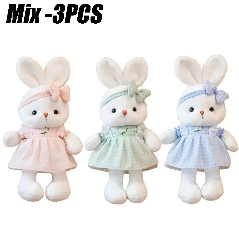 30CM Candy Color Rabbit Plush Toy for Birthday Christmas Gift