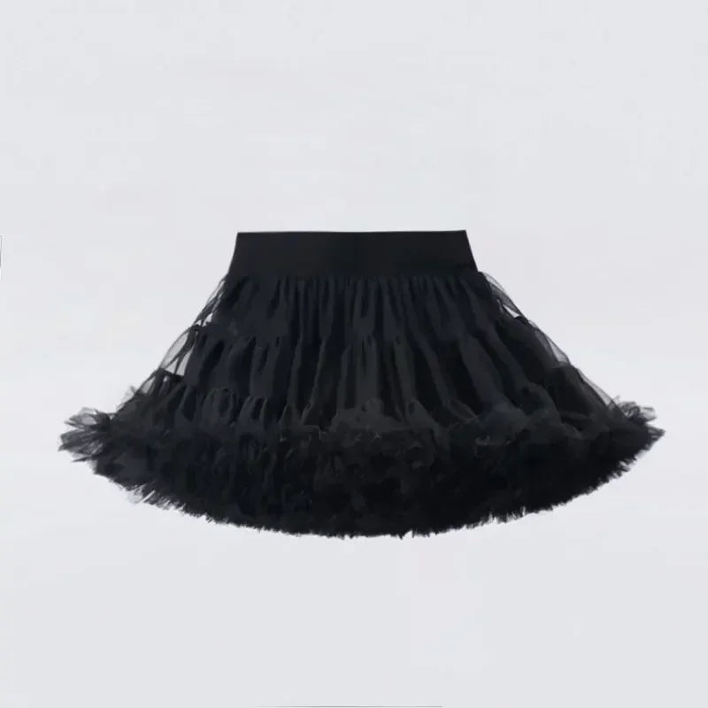 Little Girls Solid Colors Fluffy Chiffon Tutu Skirts childrensterritory