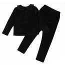 Girls' Collar Design Long-Sleeved Winter Clothing Set childrensterritory