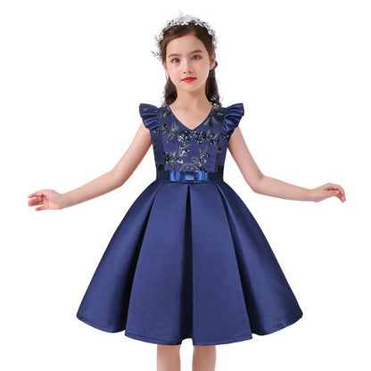 Beading Flower Design Wedding Party Tutu Dresses for Girls childrensterritory