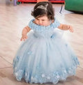 Girls' Sleeveless Flower Lace Design Party Dresses