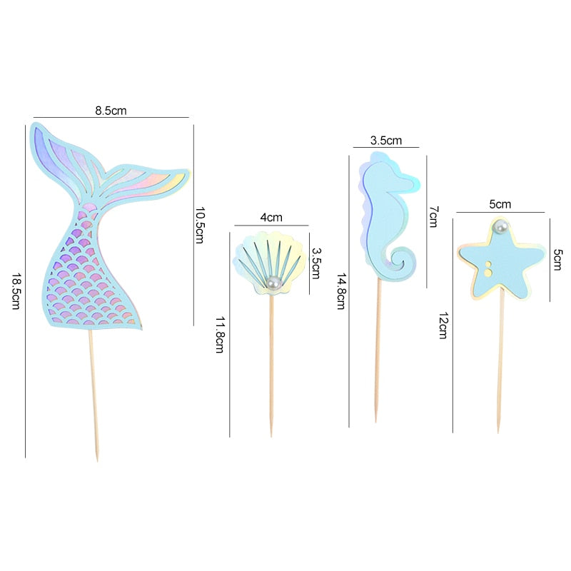 Mermaid Themed Cupcakes Toppers for Kids Party childrensterritory