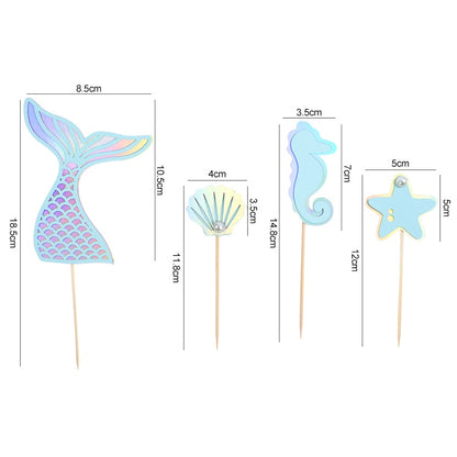 Mermaid Themed Cupcakes Toppers for Kids Party childrensterritory