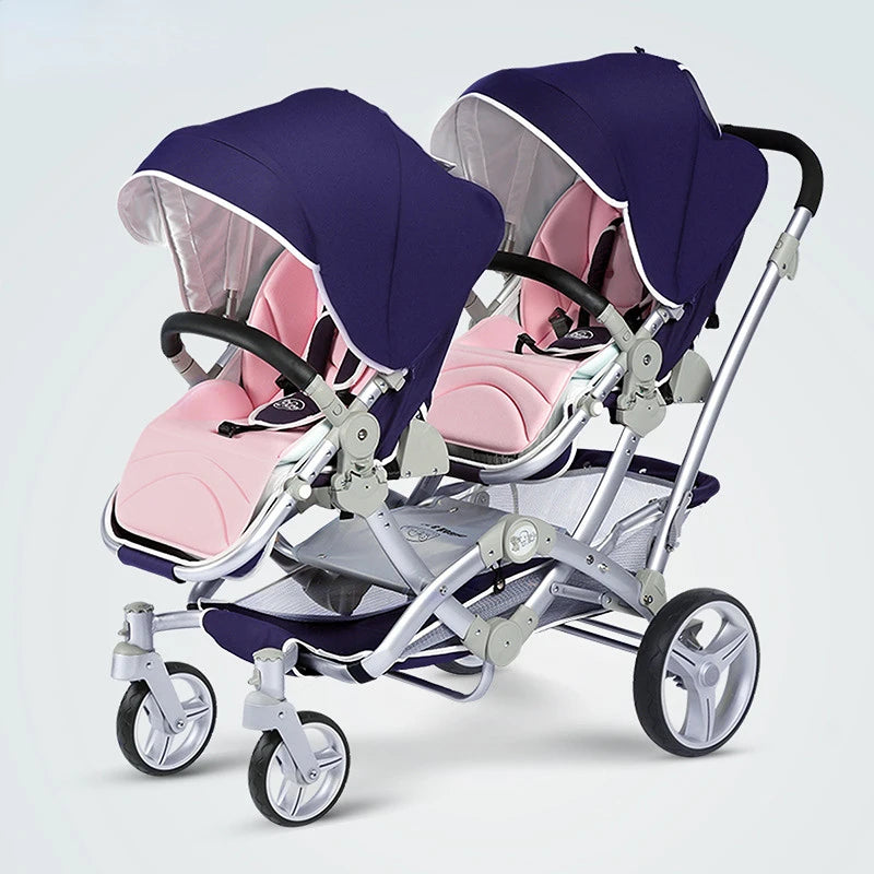 Light And Shock Proof Folding Luxury Twin Baby Stroller childrensterritory