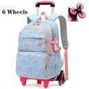 Waterproof Printed School Bags Set with or without Wheels for Kids