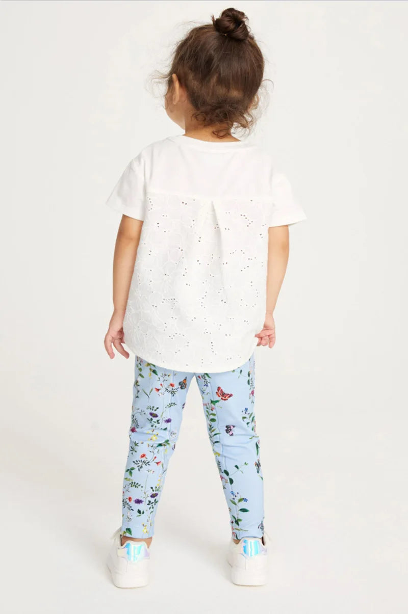 Kids Girls Floral Print Top and Leggings Pants for Summer childrensterritory