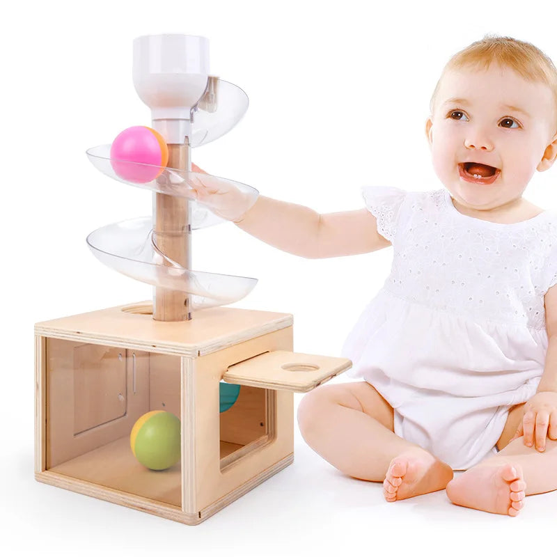Baby Early Education Rotating Wooden Tower Toy Set childrensterritory