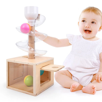 Baby Early Education Rotating Wooden Tower Toy Set childrensterritory