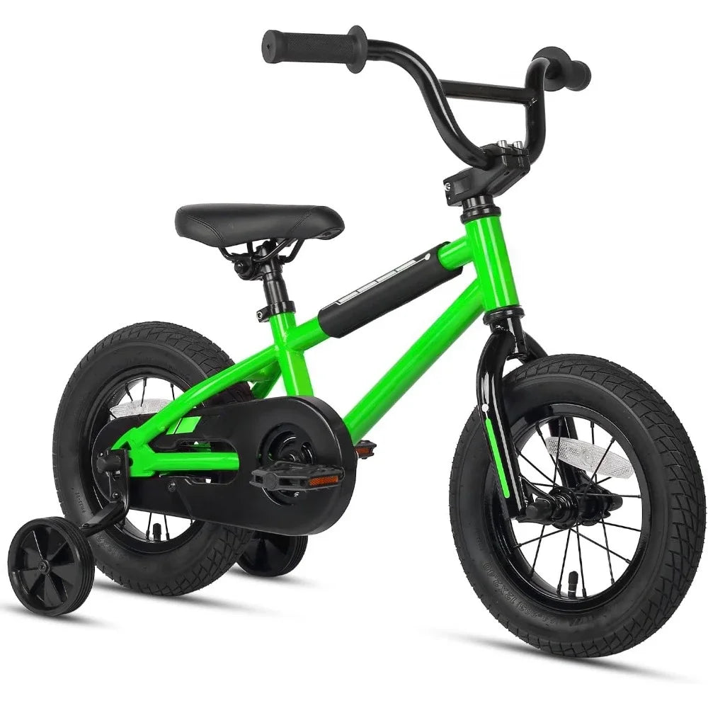 Kids BMX Style Bicycle with Training Wheels &amp; Coaster Brake childrensterritory