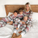 Cartoon Deer and Tree Print Family Matching Christmas Pajamas Sets childrensterritory