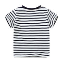 Striped Cartoon Animals Design Little Boys Cotton T-Shirts childrensterritory