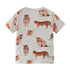 Boys Cartoon Tiger Print Cotton T-shirts For Summer childrensterritory