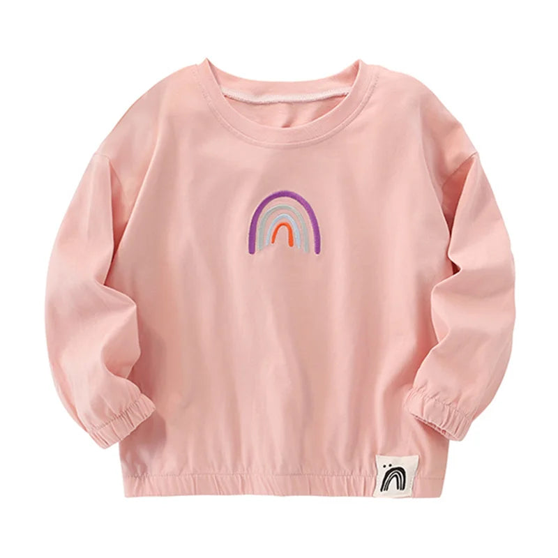 Full-Sleeve Cartoon Design Cotton T-Shirts For Girls