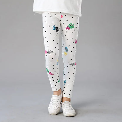 Little Girls Cartoon Flowers Print Leggings/Trousers childrensterritory