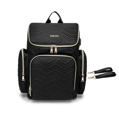 Waterproof Multifunctional Baby Diaper Bag with USB Charging