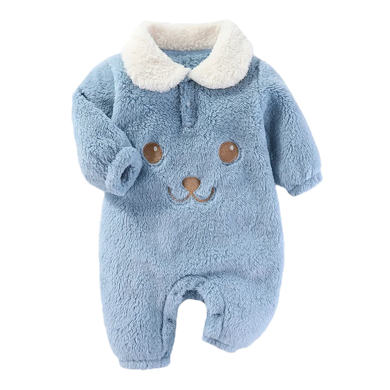 Newborn Baby Collar Design Soft Winter Bodysuit childrensterritory