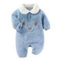Newborn Baby Collar Design Soft Winter Bodysuit childrensterritory
