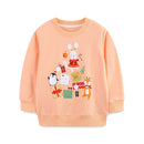 Kids' Cute Christmas Cartoon Print Cotton Sweatshirts childrensterritory