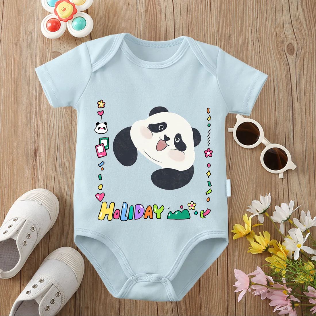 Panda Print Baby Romper/One-piece
