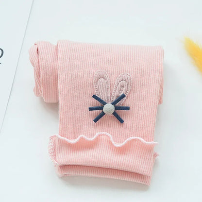 Kids Girls Elastic Waist Casual Cotton Leggings childrensterritory