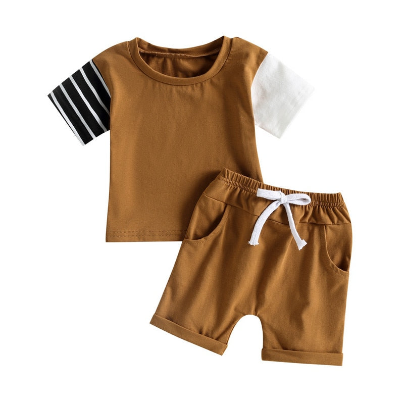 Baby Boys Short Sleeve Tops and Shorts Set for Summer childrensterritory