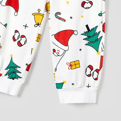 Colorful Christmas Print Long Sleeve Pajamas Sets for Family childrensterritory