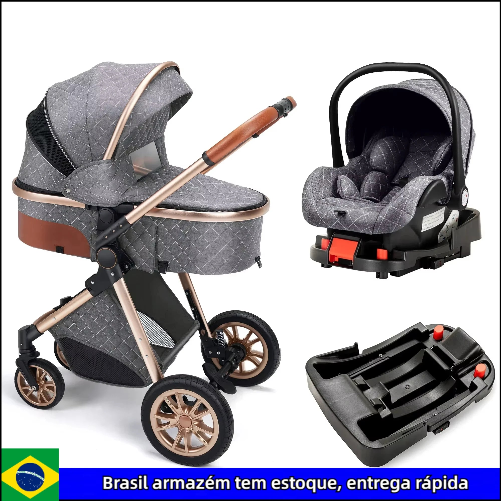 High Landscape Royal Folding 3-in-1 Baby Stroller
