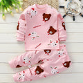 Kids Cartoon Print Casual Winter Clothing Set childrensterritory