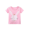 Little Girls Cartoon Rabbit Design Cotton Summer T-shirt