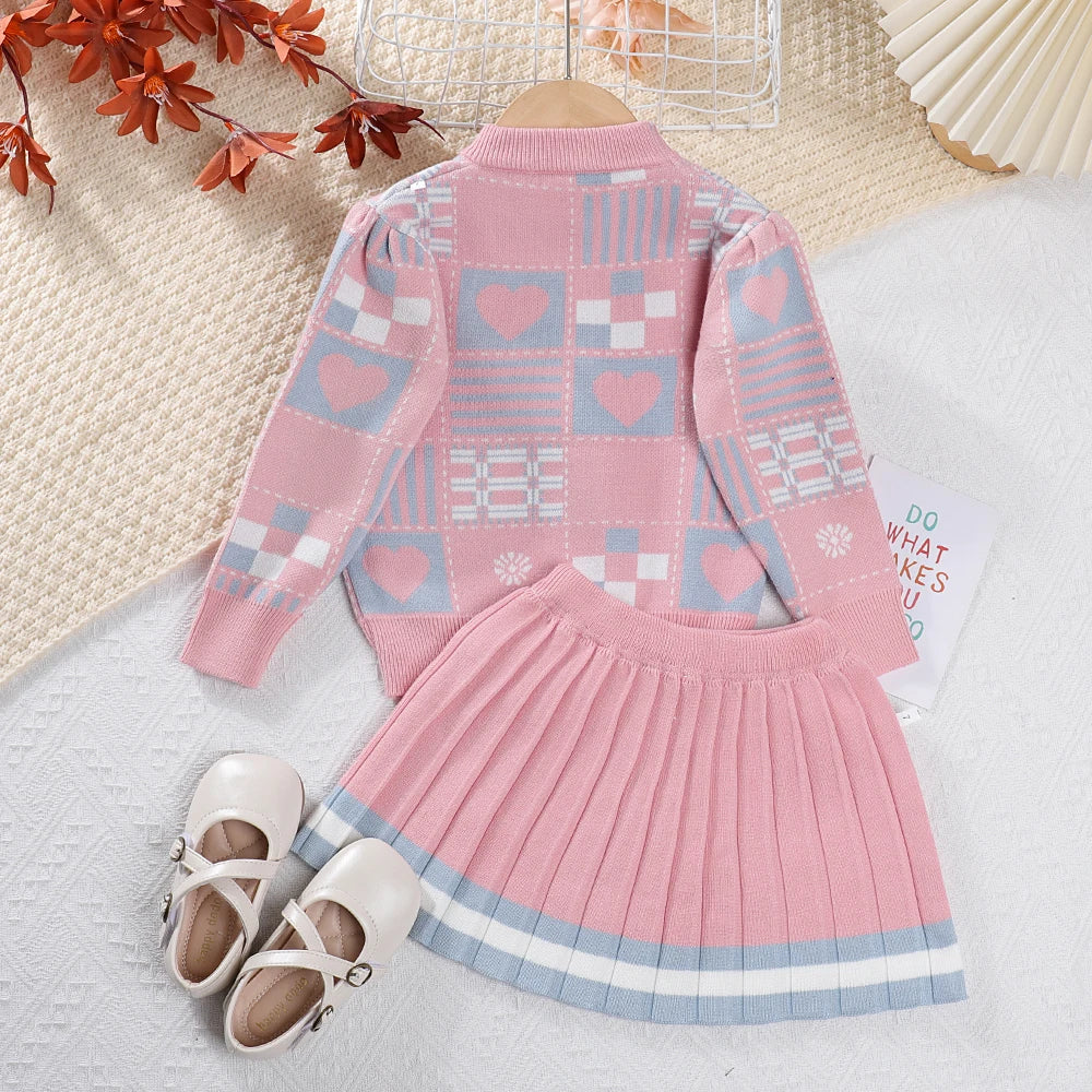 Girls' Long-Sleeved Warm Winter Dresses
