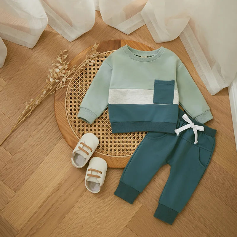 2PCS Warm Sweatshirts and Long Pants Baby Tracksuit childrensterritory