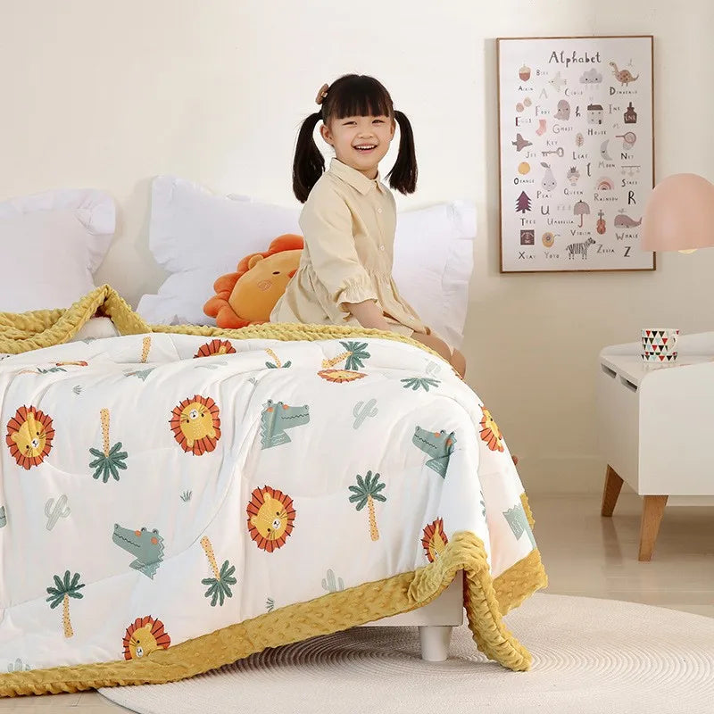 Soft Breathable Warm Baby Thick Quilted Blanket