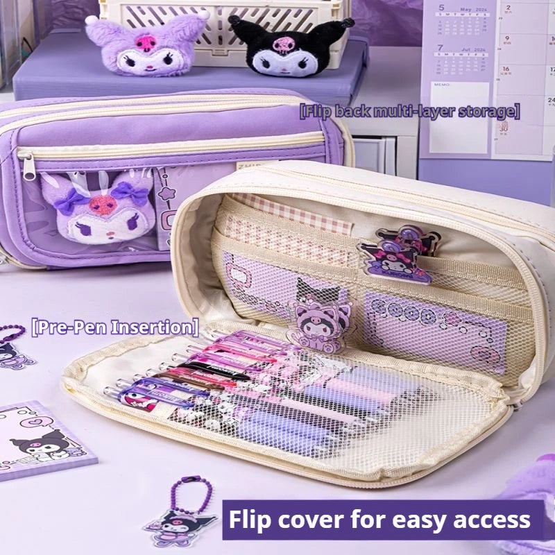 Large Capacity Kawaii Pencil Case For School Girls