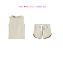 Baby/Kids Girl and Boys Ribbed Print Clothing Sets For Summer childrensterritory