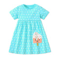 Kids Girls' Casual Print Cotton Dresses for Summer childrensterritory