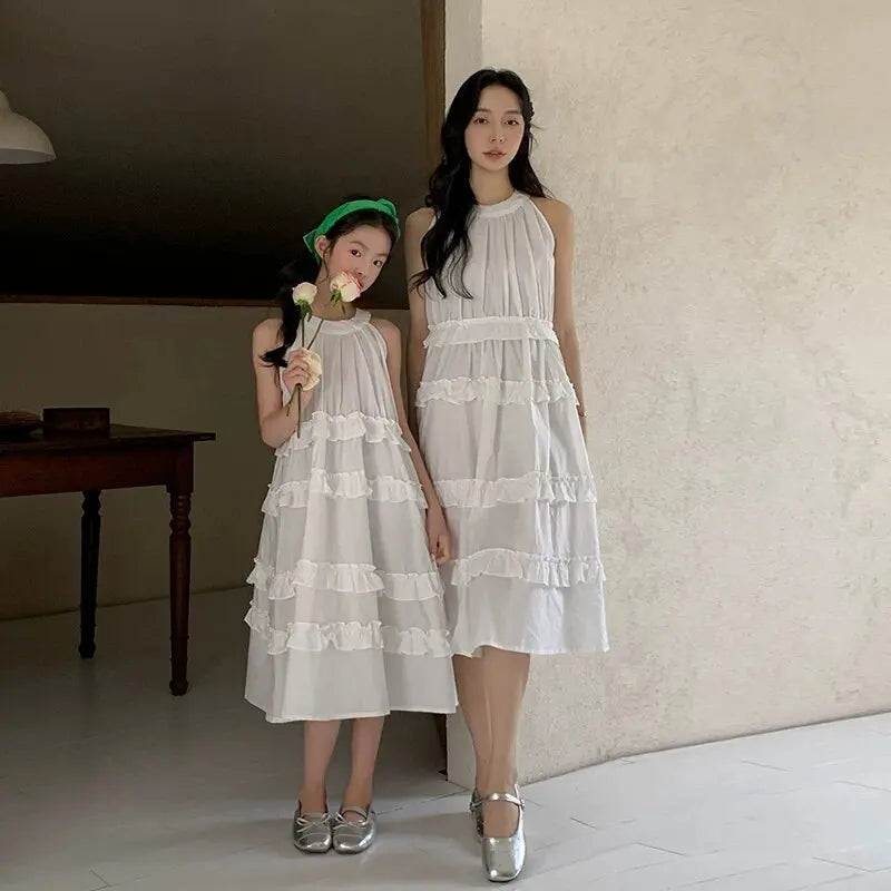Mommy And Me Matching Sleeveless Midi Dresses