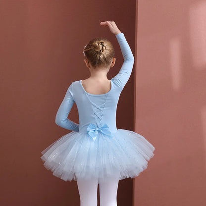 Girls Tulle Bowknot Design Ballet Dancewear/Gymnastics Leotard childrensterritory
