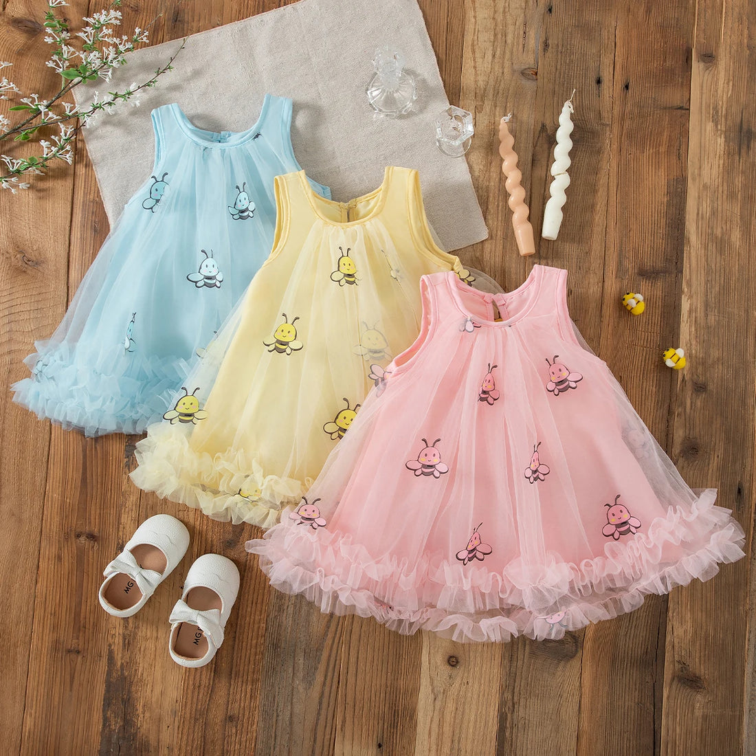 Kids Girls Elegant Embroidery Pattern Summer Party Dress