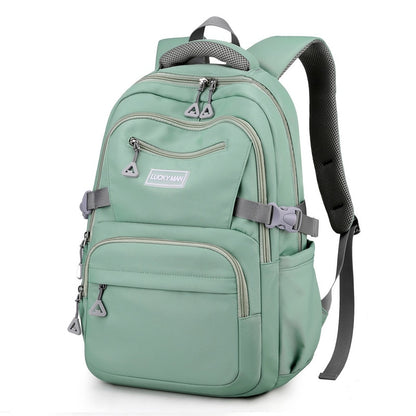 Solid Color Waterproof Shoulder Backpack for Teenage Girls childrensterritory