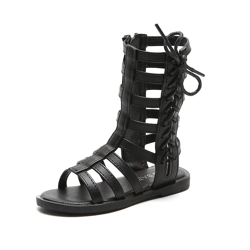 Kids Girls Roman Style High-top Gladiator Sandals