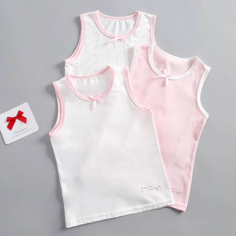 3pcs/lot Cartoon Design Teens Girls Tank Tops For Summer childrensterritory