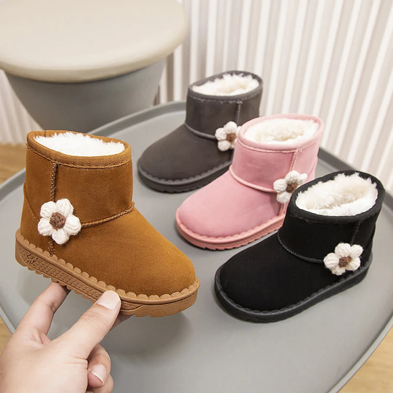 Baby Kids Fur Design Soft Casual Shoes