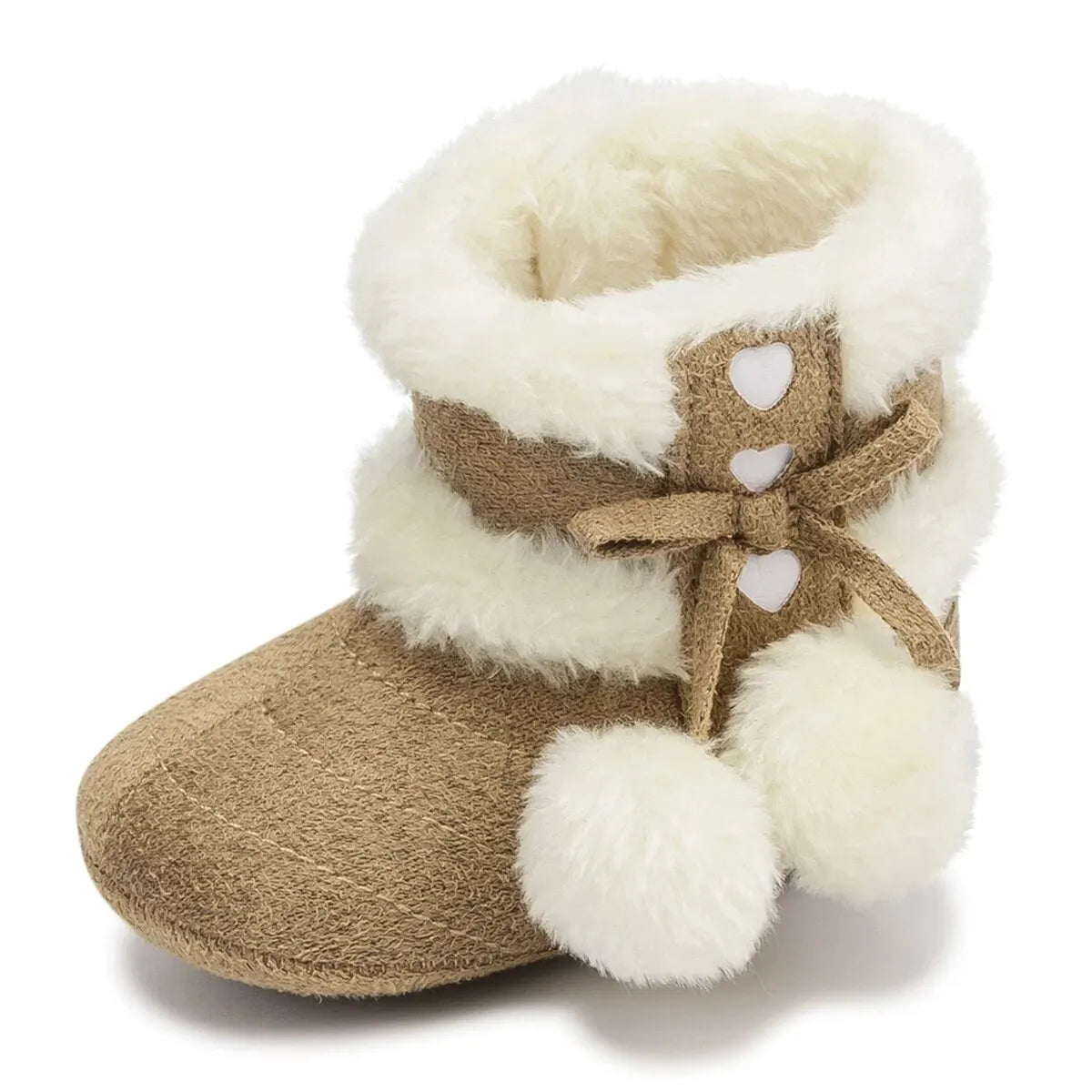 Pompom Design Warm Snow Boots in 4-Colors for Infants childrensterritory