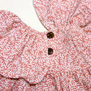 Little Girls Long Sleeves Turndown Collar Floral Princess Dress childrensterritory