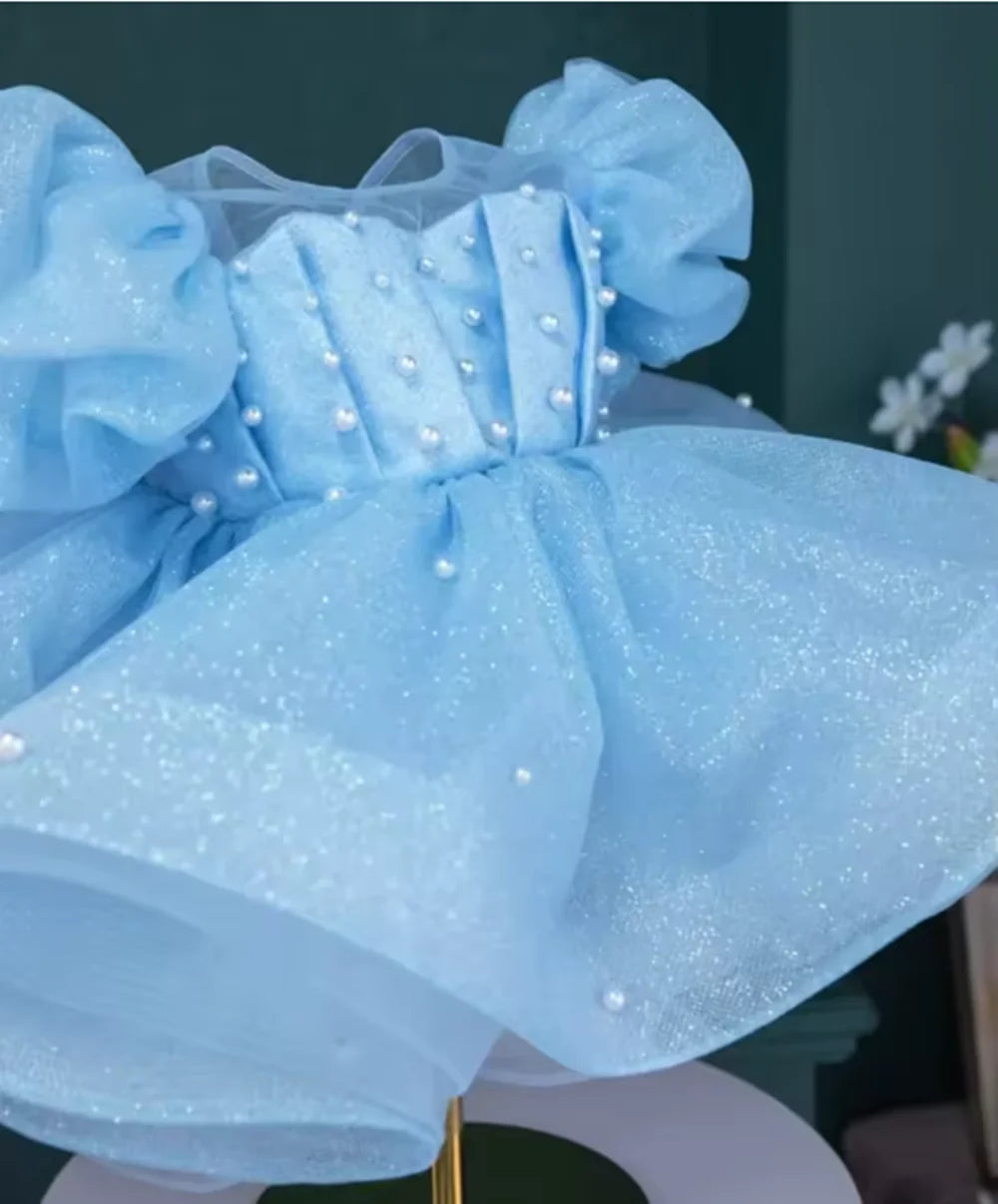 Little Girls' Lovely Pearls Design Tutu Dresses for Birthday