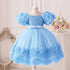 Flower Lace Design Sequins Ball Gown Party Dresses For Girls childrensterritory