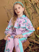Girls Floral Print Hooded Jacket and Trouser Clothing Set childrensterritory