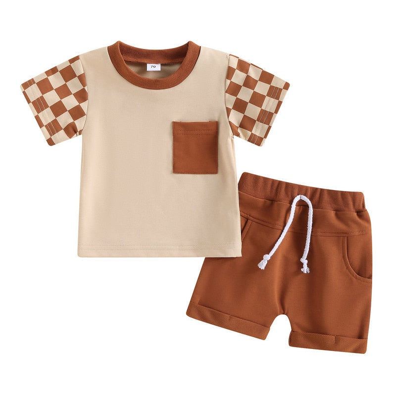 Baby Boys Short Sleeve Tops and Shorts Set for Summer childrensterritory