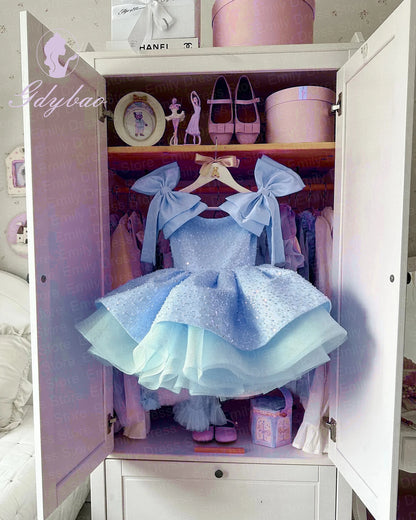 Sleeveless Bow Design Fluffy Girls&